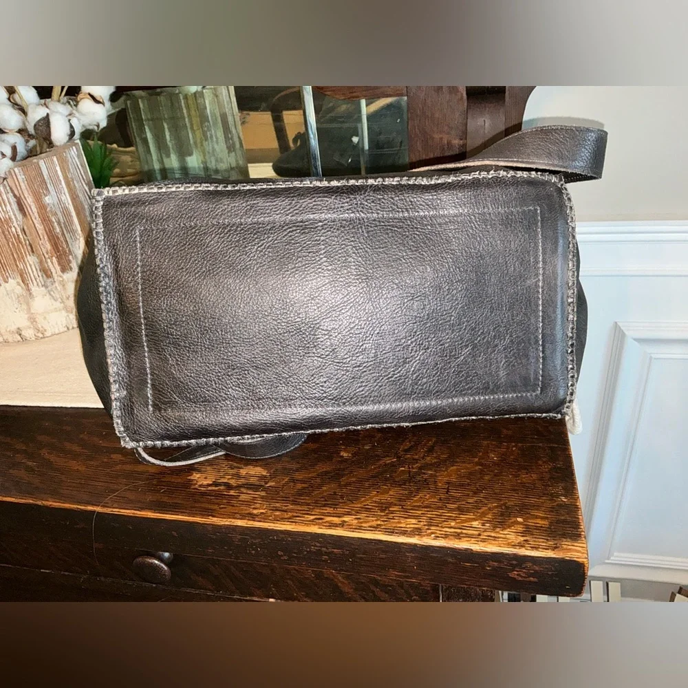 Bed Stu Leather Celindra LTC Shoulder Tote Bag Black Rustic Retail $305 - Picture 9 of 15